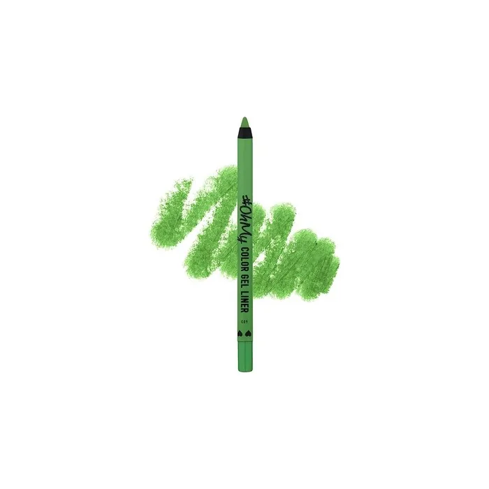 Oh My Color Gel Eye Liner Long-Lasting Waterproof Highly-Pigmented Vibrant Color Hypoallergenic and Fragrance-Free Professional Look Cruelty Free Green