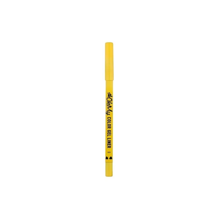 Lamel Oh My Color Gel Eye Liner Long-Lasting Formula Creates Regular Lines Professional Look Cruelty-Free Yellow N.404