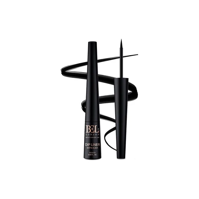Bel London DipLiner Deep Black Eyeliner with Premium Matte Finish and 75% Natural Ingredients - High Performance Smudge and Transfer-Proof Film - 10 Hour Smudge-Free Liquid Eyeliner!