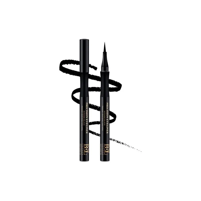 Bel London Precision Extra Black Eyeliner with Excessive Oil Absorption and Matte Finish - Black Eyeliner Pen with Easy Felt Tip Applicator Brush