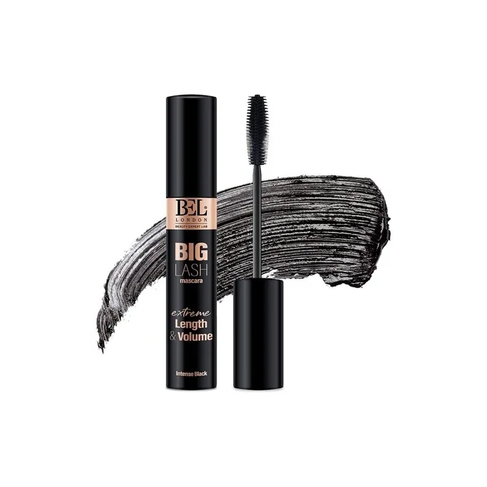 Bel London Big Lash Mascara Black Volumizing and Lengthening with Jojoba Derivatives and Silicone Brush