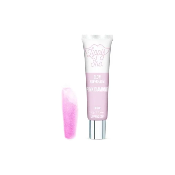 Lippy Inc. Glow Pink Diamond Superbalm Glossy Lip Balm with Natural Oils and Shimmer