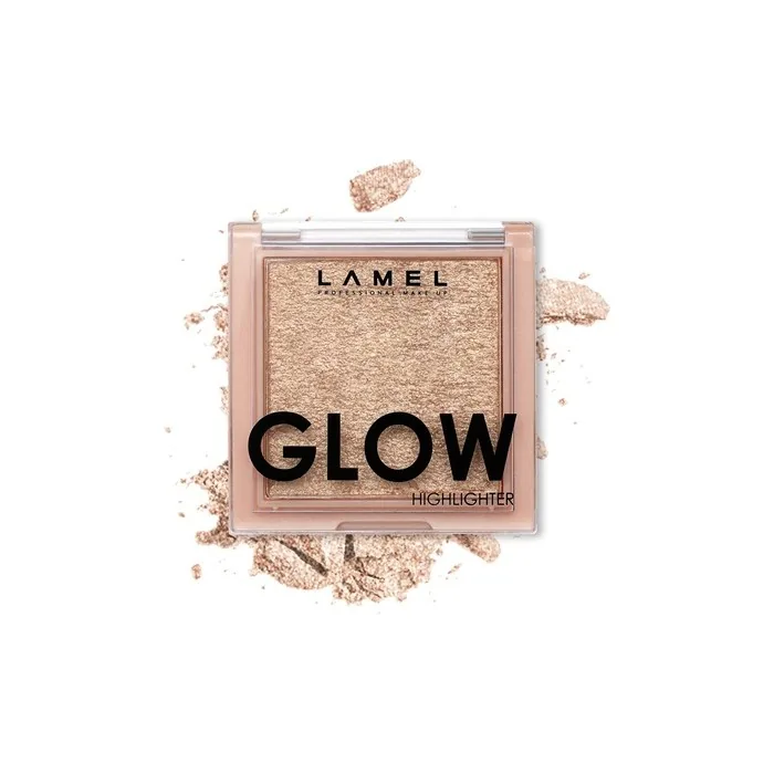 LAMEL Glow Highlighter Face Make Up and Contour Palette in Deep Vibrant Colors 3.8gr/0.13 oz 402 Sun