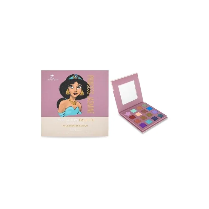 Mad Beauty Disney Pure Princess Jasmine Aladdin 16 Shade Palette Metallic Finish Full Coverage Powder For Women
