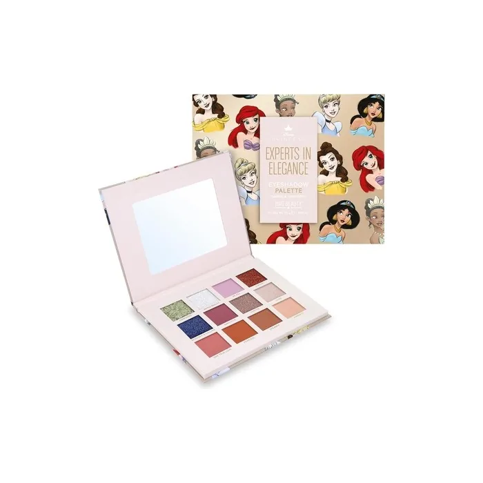 Pure Princess Eyeshadow MAD BEAUTY Disney Twelve Shade Palette With Mirror Self-Care Cosmetic Gift Belle Ariel Tiana Cinderella Jasmine