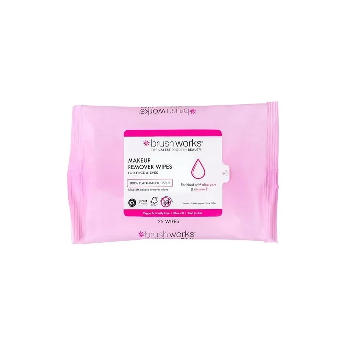 Brushworks Makeup Remover Wipes 25 Sheets