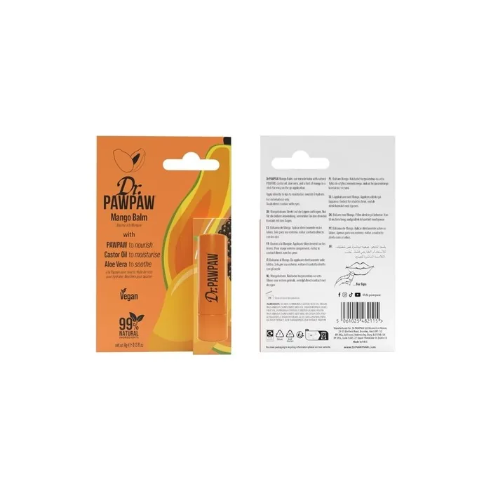 Dr. Pawpaw Mango Balm Multi-Purpose Hydration for Lips, Skin, Hair & Nails