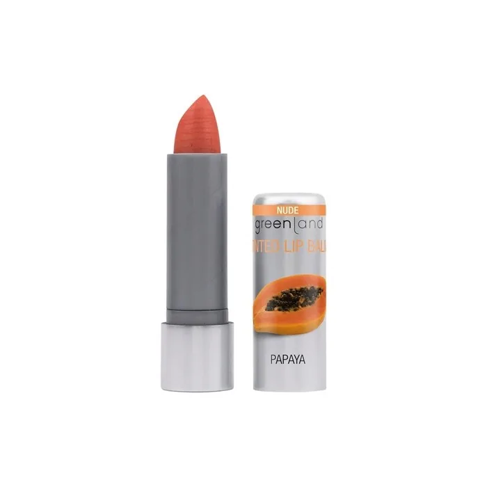Greenland Lip Care With Papaya Colour Pampering Lipstick For Natural Lip Glow Tinted Balm With Shea Butter And Beeswax
