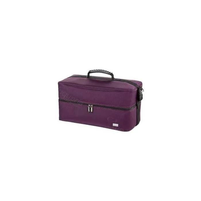 Nylon Purple Cosmetic Case With Compartments