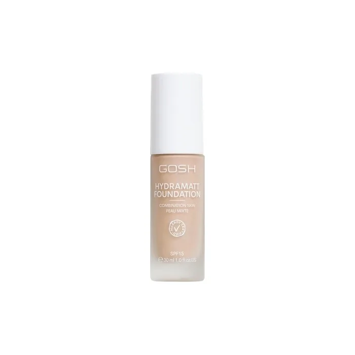 GOSH Foundation with SPF 15 for Light & Dark Skin Vegan Mattifying Makeup for Dry, Sensitive & Oily Skin - 002R