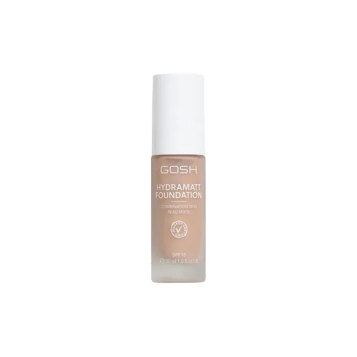 GOSH Foundation with SPF 15 for Light and Dark Skin Vegan Mattifying Makeup for Dry, Sensitive and Oily Skin - 008R