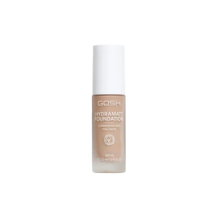 GOSH Foundation with SPF 15 for Light & Dark Skin Vegan Mattifying Makeup for Dry, Sensitive & Oily Skin - 010R