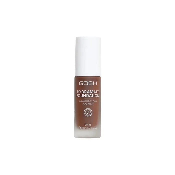 GOSH Foundation with SPF 15 for Light and Dark Skin Vegan Mattifying Makeup for Dry, Sensitive and Oily Skin - 020N