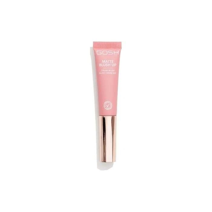 GOSH Cream BLUSH-UP Matte Blush Stick for Defined Facial Features and Smooth Blending Liquid Blush with Built-in Sponge On-the-Go Perfume Free Allergy-Certified Vegan 002 Dusty Rose