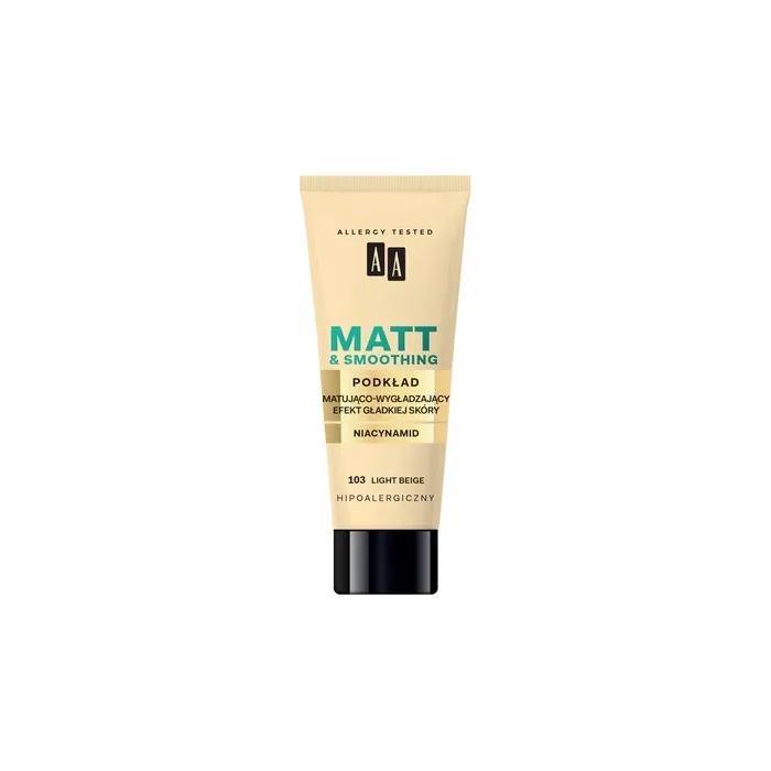Aa Make Up Matt Foundation Mattifying And Smoothing Foundation 103 Light Beige 30ml