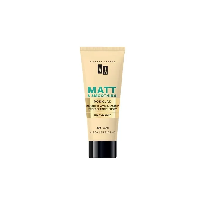 Aa Make Up Matt Foundation Mattifying And Smoothing Foundation 105 Sand 30ml