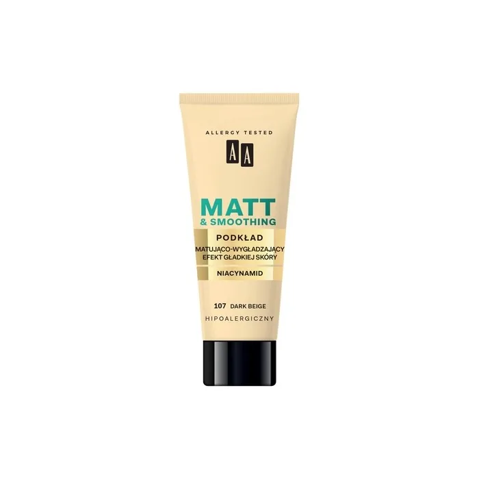 Aa Make-Up Matt 16h Mattifying and Smoothing Foundation 30ml - 107 Dark Beige