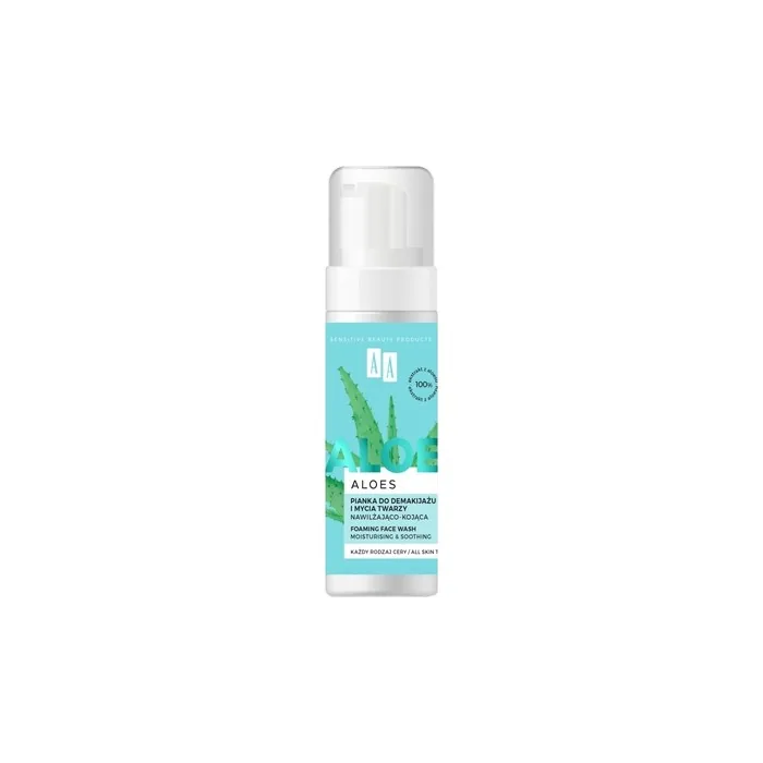 Aa Aloe 100% Aloe Vera Extract Makeup Remover And Face Wash Foam 150ml