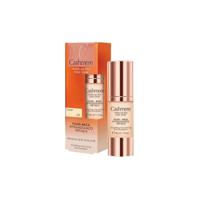 Cashmere Make-Up Blur Maxi Cover Fluid - Smoothing And Covering Base 01 Ivory 30ml