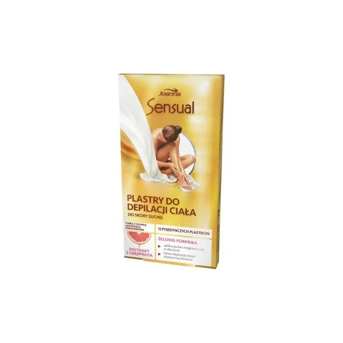Joanna Sensual Hair Removal Gel Wax Stripes for Body - Pack of 12