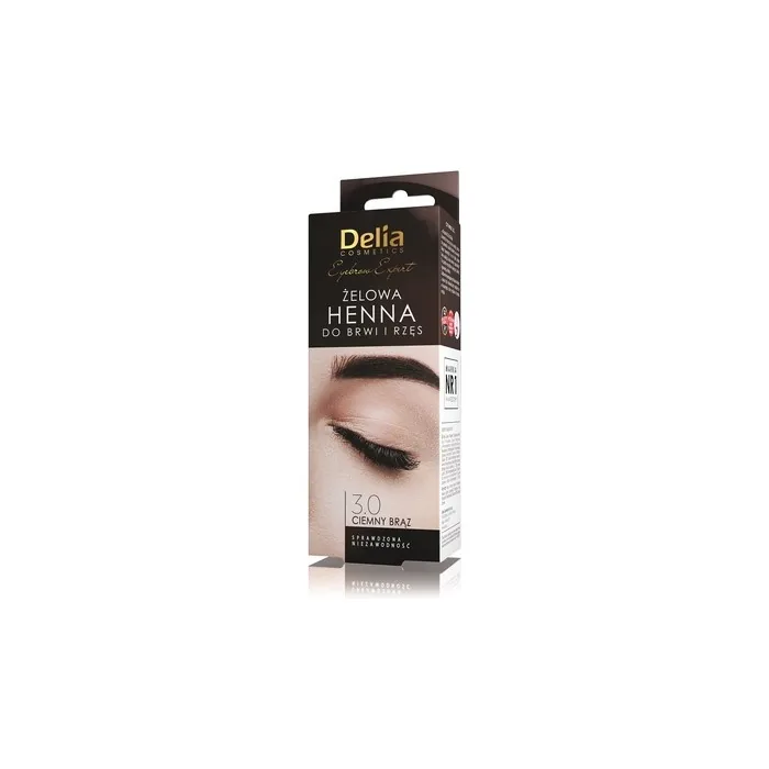 Delia Eyebrow And Eyelash Gel Henna 3.0 Dark Brown 15ml