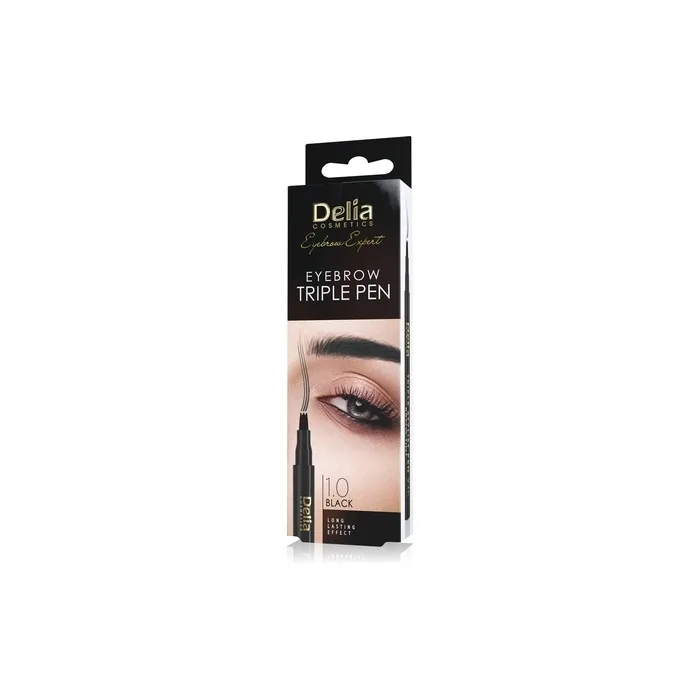 Delia Cosmetics Triple Stylist Pen Black Eyebrow Pencil