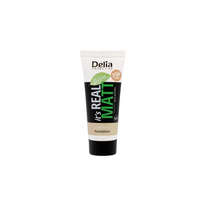 Delia It's Real Matt Foundation Nourishing And Moisturizing 106 Coffee 30 Ml