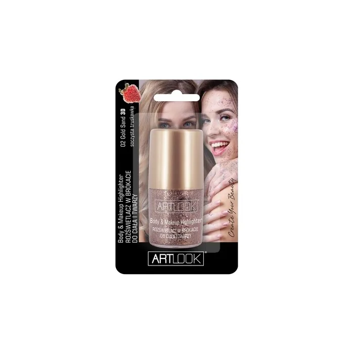 Chlapu Chlap Art Look Highlighter With Glitter For Body And Face In A Ball Gold