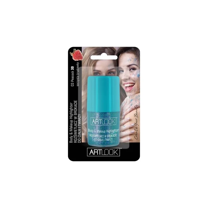 Chlapu Chlap Art Look Highlighter With Glitter For Body And Face In A Ball Blue