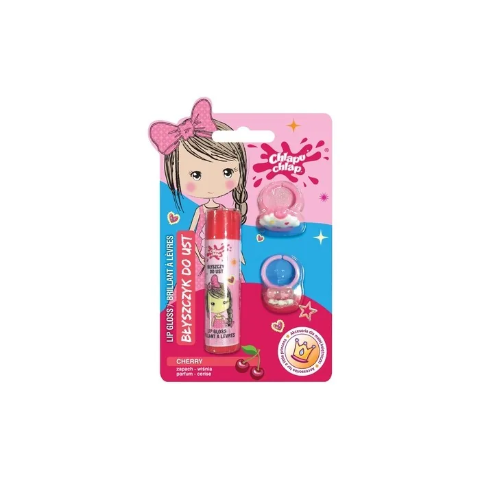 Chlapu Chlap Lip Gloss Rings Cherry 1 Pack