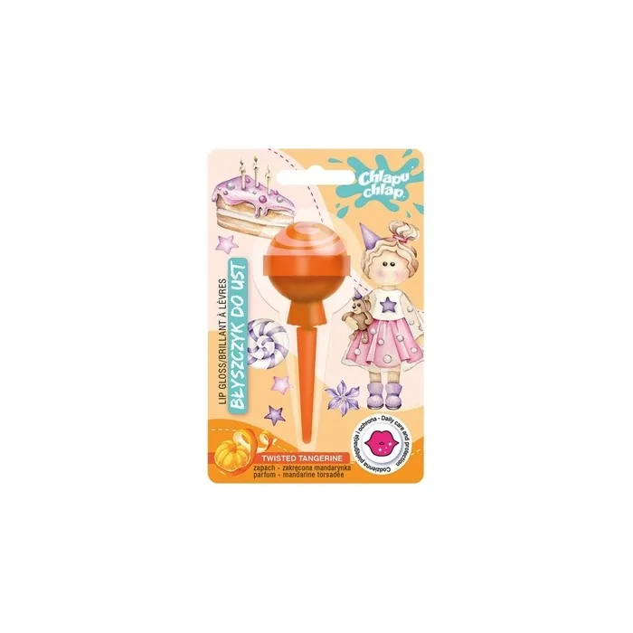 Chlapu Chlap Lip Gloss Lollipop Twisted Mandarin 8 Ml