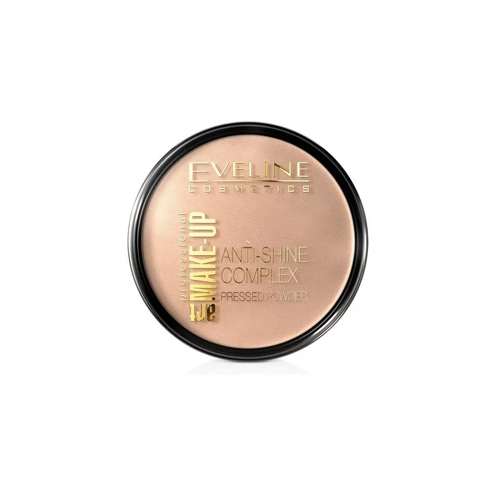 Eveline Art Make-Up Anti-Shine Complex Pressed Powder - 34 Medium Beige, 14g