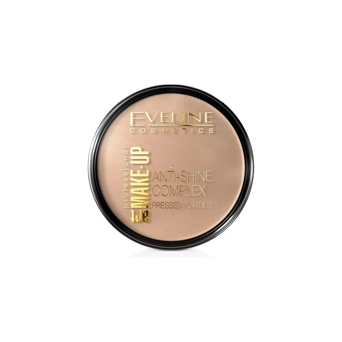 Eveline Art Make-Up Anti-Shine Complex Pressed Powder - 35 Golden Beige, 14g