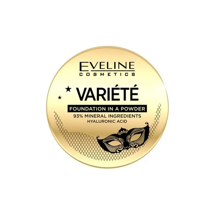 Eveline Variety Face Powder Foundation with Sponge and Hyaluronic Acid 8g