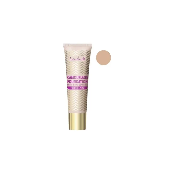 Lovely Camouflage Foundation Matt & Full Coverage - 1 Porcelain, 25g