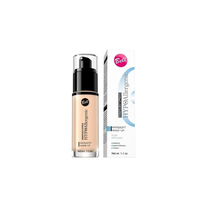 Bell Hypoallergenic Mat&Soft Make-Up Hypoallergenic Mattifying Fluid 01 Light Beige 30g