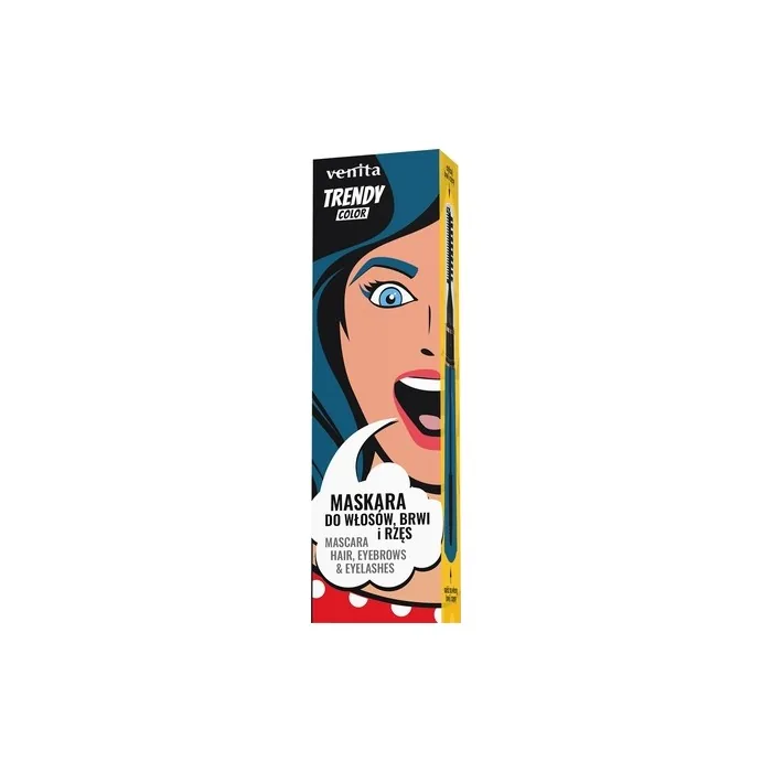 Venita Trendy Mascara 3 In 1 Eyebrows And Lashes No 39 Cosmic Blue 13 G