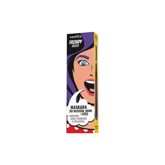Venita Trendy Mascara 3 In 1 Eyebrows And Eyelashes No 40 Violet Fantasy 13 G