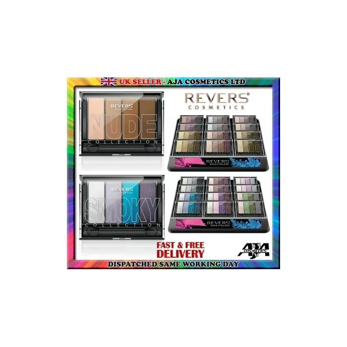 New Mega Eyeshadow Palette 4 Shade Nude Brown Natural Sultry Smokey