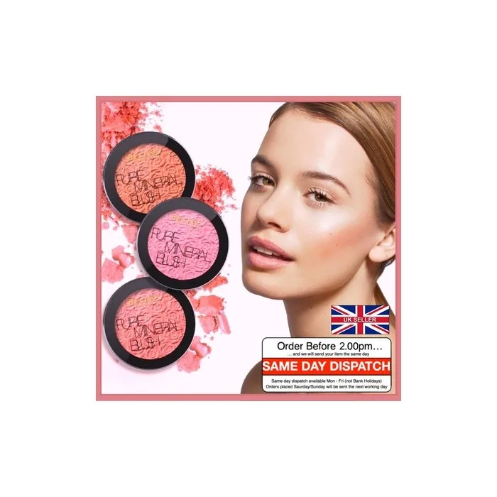 Mineral Pure Blush Silky Compact Powder Beauty Cheeks Perfect Makeup UK