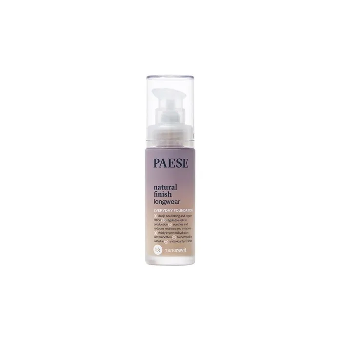 Nanorevit Natural Finish Longwear Everyday Foundation - 02 Porcelain, 30ml