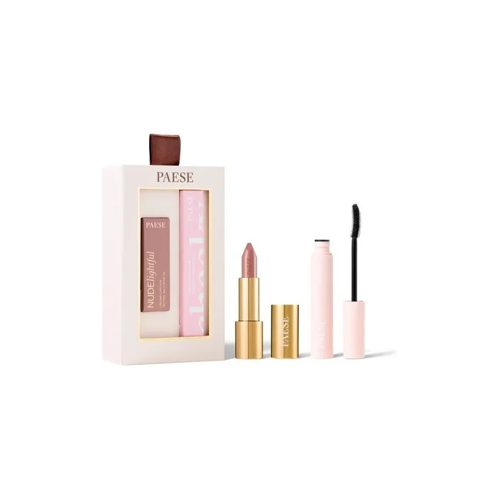 Paese Cheeky Nude Look Cheeky Mascara Black 9ml Nudelightful Creamy Lipstick In Stick 400 Beige Marshmallow 45g