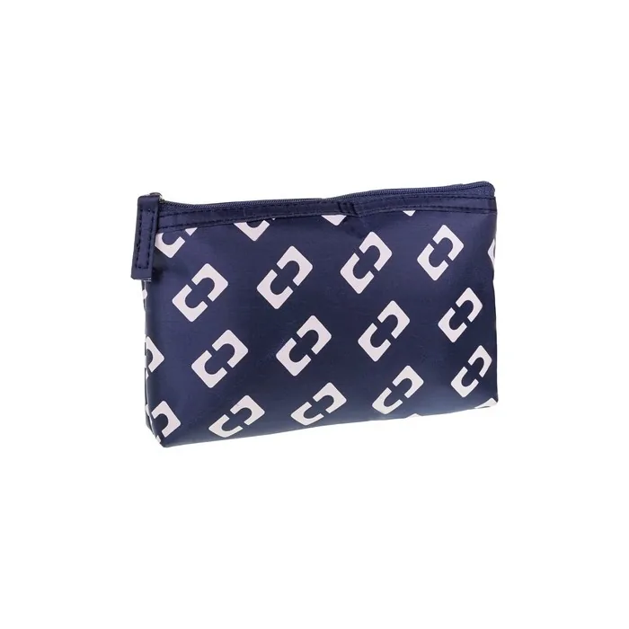 Inter-Vion Geometric Cosmetic Pouch Clutch Blue Small