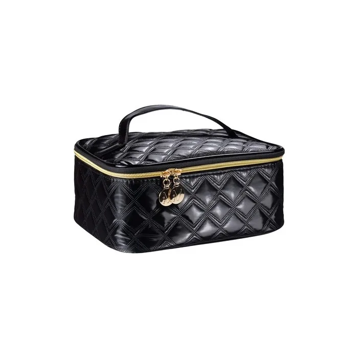 INTER-VION Gold & Black Large Cosmetic Case