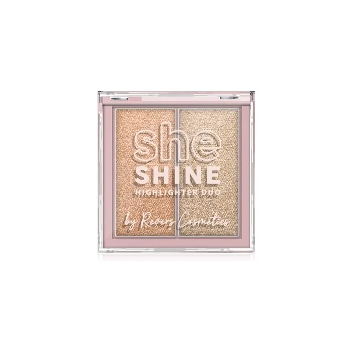 Revers Duo Face Highlighter She Shine 3 Pink Gleam 72g