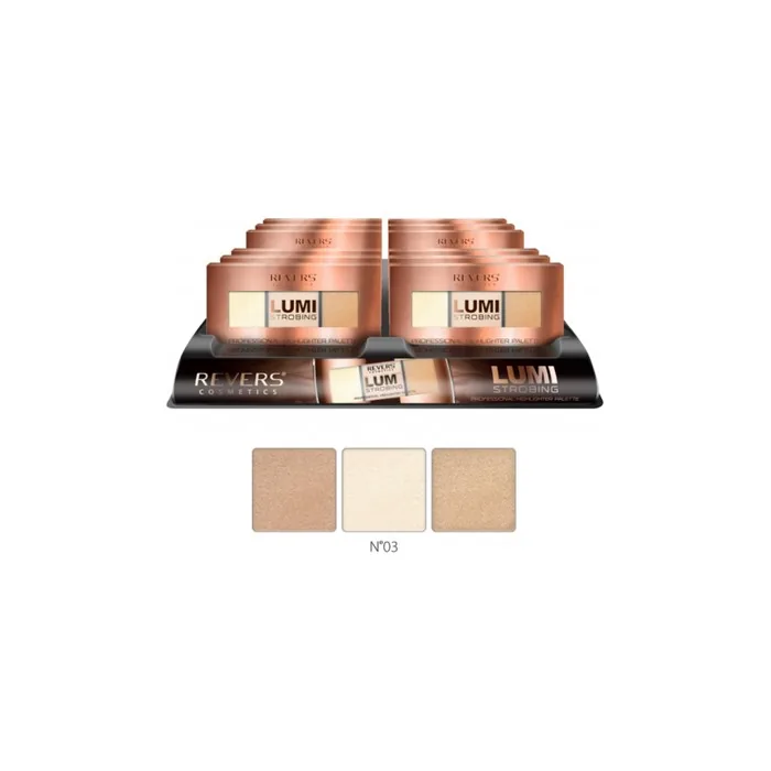 REVERSE LUMI STROBING Palette with Three Highlighting Shades No. 03 12.5g Palette