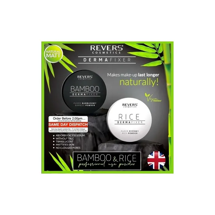 Bamboo Rice Mattifying Loose or Pressed Powder for Smooth and Matte Makeup Surface