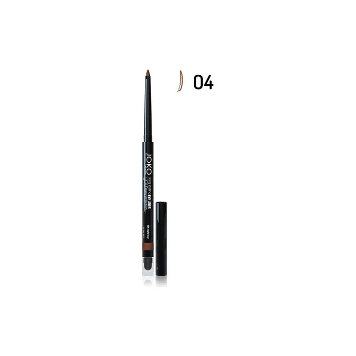 JOKO Long Lasting Eye Liner Automatic with Sharpener and Smudger 004 Brown