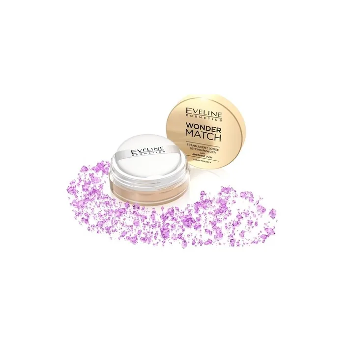 Eveline Wonder Match Light Setting Powder Amethyst Dust Vegan 6g