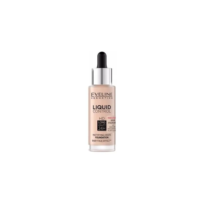 Eveline Cosmetics Liquid Control HD Foundation with Niacinamide - 025 Light